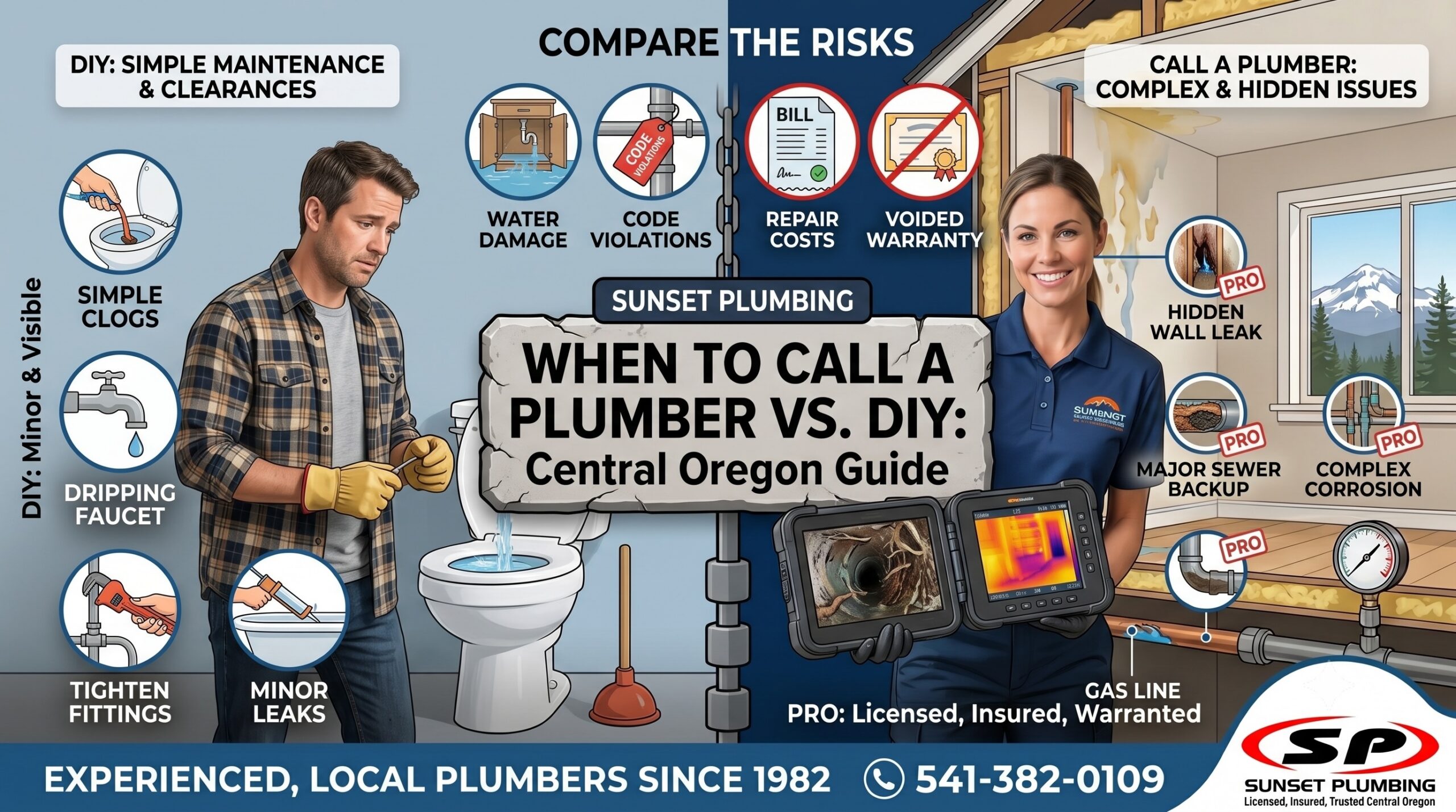 When to Call a Plumber vs. DIY: A Central Oregon Homeowner's Guide